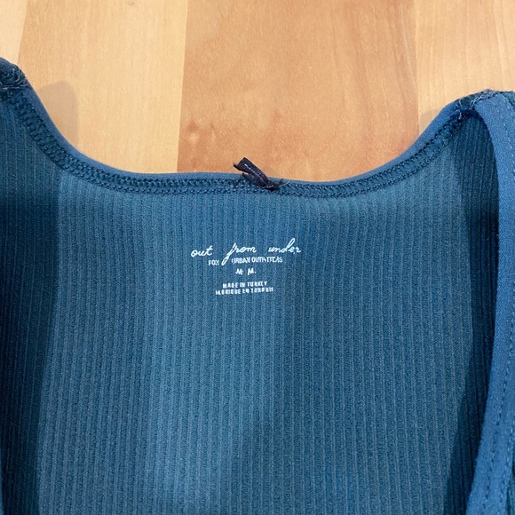 Out From Under Teal Deep V Top - Picture 3 of 5